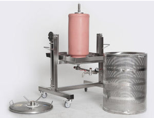 KRENN Hydropresse aus Edelstahl 80 Liter Wasserdruckpresse kippbar Wasserpresse